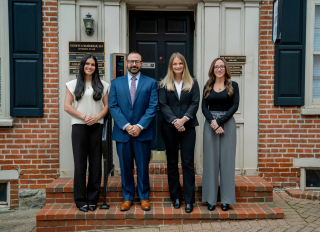 The legal team at Ciconte Wasserman LLC standing outside their law office in Wilmington, Delaware, dedicated to personal injury, workers' compensation, and employment law cases.