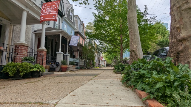 Midtown flags flying proud on 14th Street