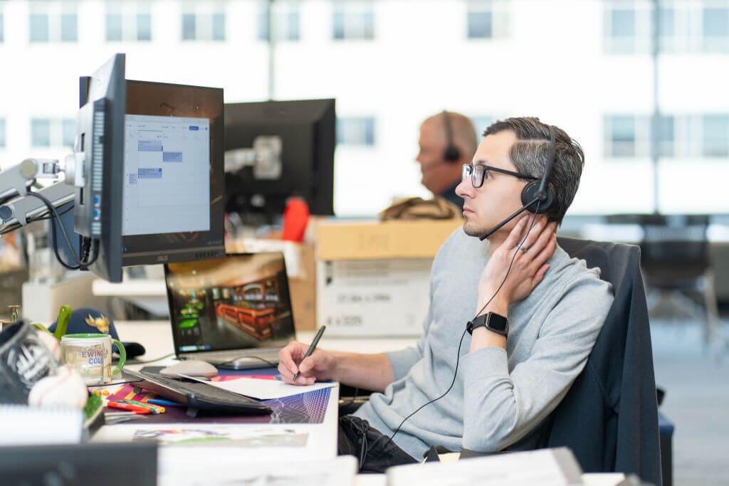 Professional working at a desk