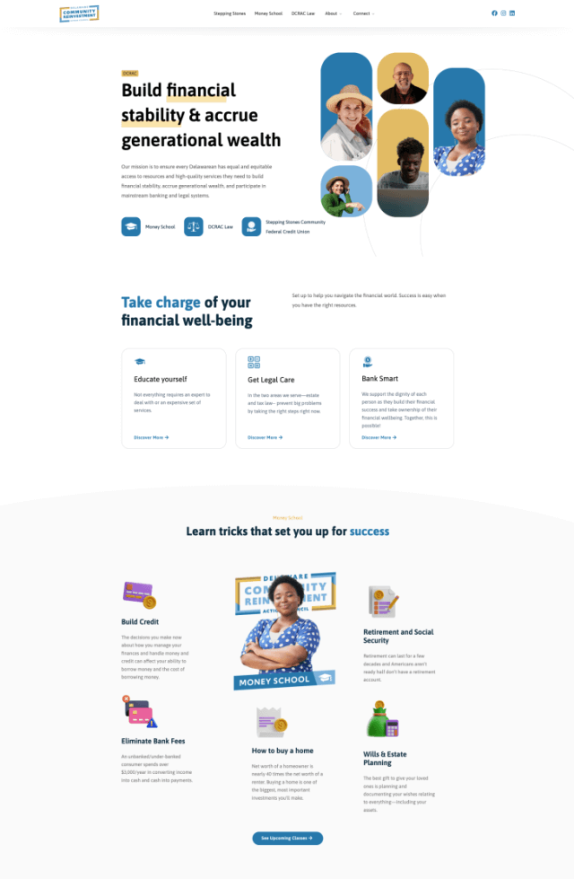 Nonprofit website made by Trolley Web