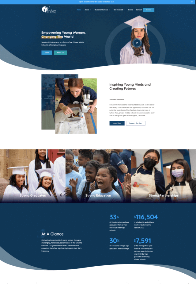School website made by Trolley Web
